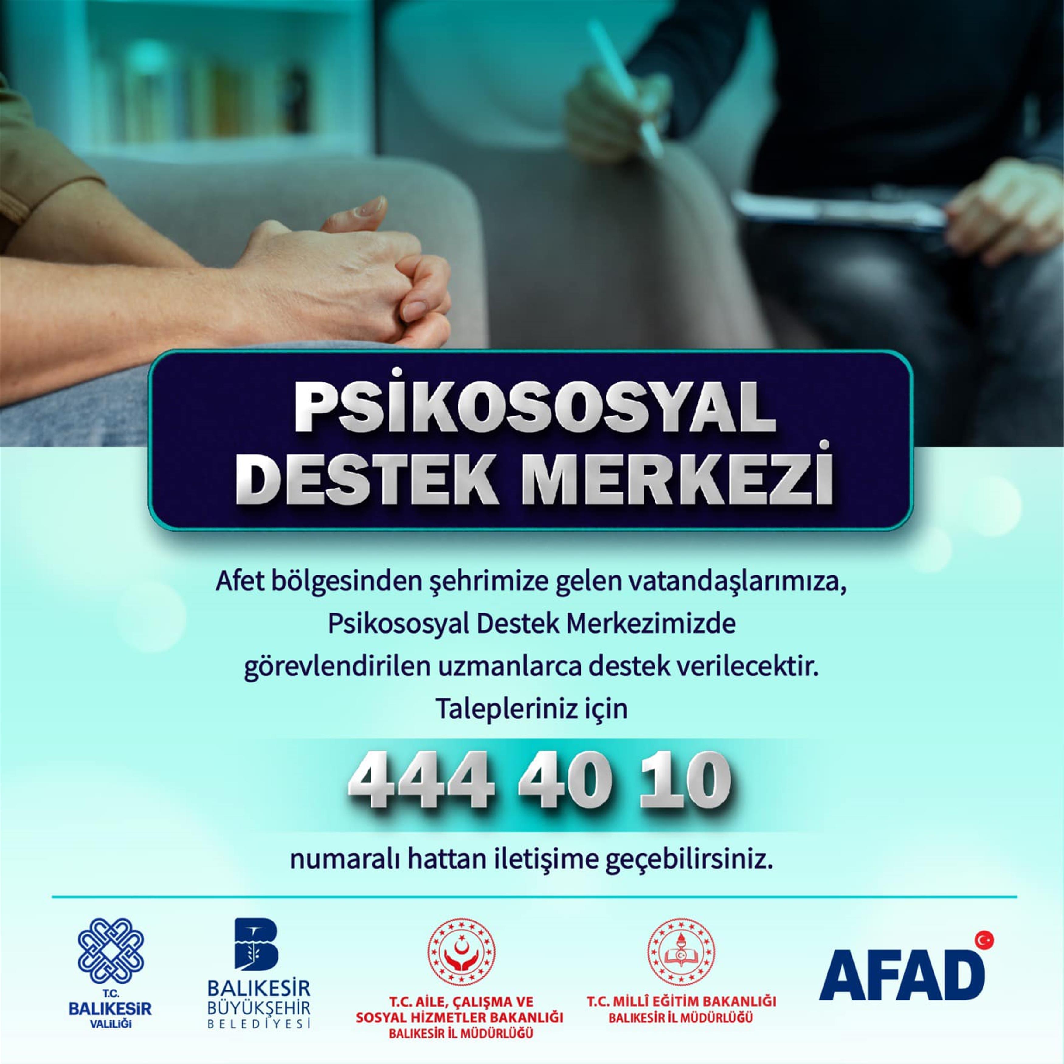 090958 depremzedeler icin psikososyal destek merkezi kuruldu