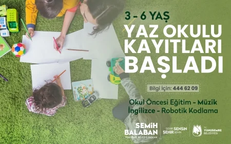 Yunusemre Belediyesi 3-6 Yaş Arası Çocuklar İçin Yaz Okulu Kayıtlarını Başlattı