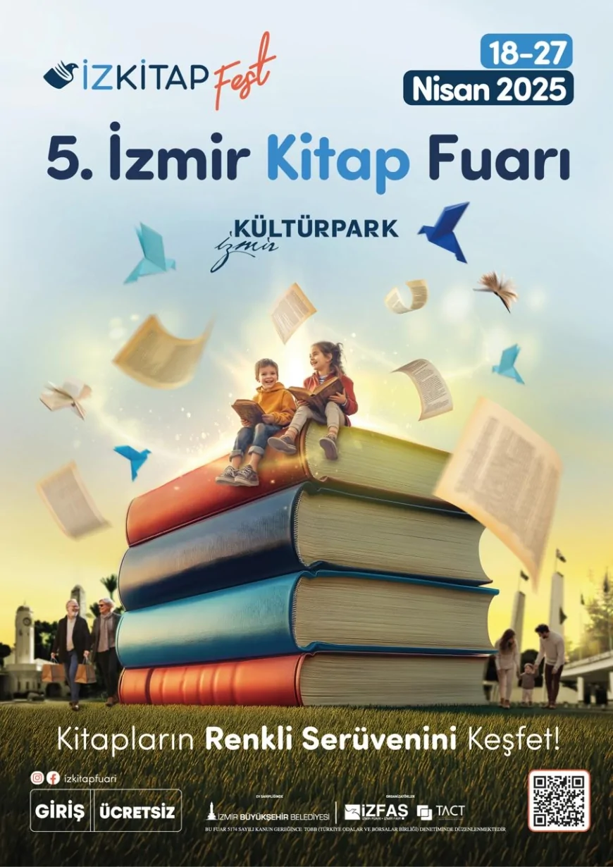 İzmir’de baharın en renkli buluşması: İZKİTAPFEST Kitap Fuarı 18 Nisan’da başlıyor