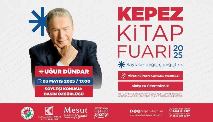 Uğur Dündar Kepez Kitap Fuarı’nda 'Basın Özgürlüğü'nü Anlatacak