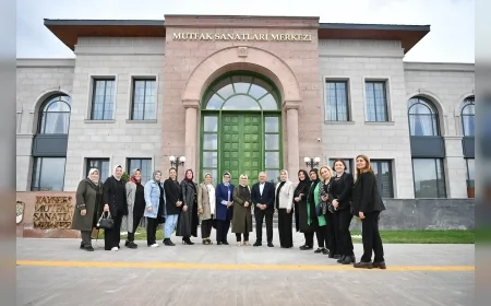 Kadın Muhtarlar ve Meclis Üyeleri, Kayseri Mutfağı'nda Yeni Açılacak Mutfak Sanatları Merkezi'ni İnceledi