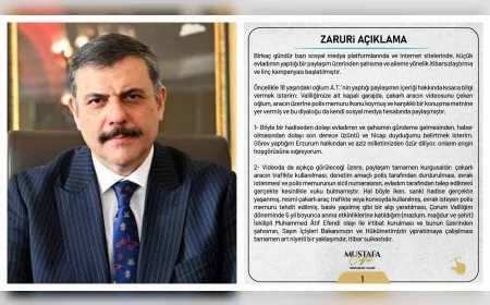 Erzurum Valisi Mustafa Çiftçi'den oğlunun paylaşımıyla ilgili açıklama: 'Herkes evladıyla sınanabilir'