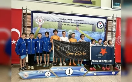 Rize'deki yüzme yarışlarında 9 madalya kazanan Yunusemreli sporcular Manisa'nın göğsünü kabarttı