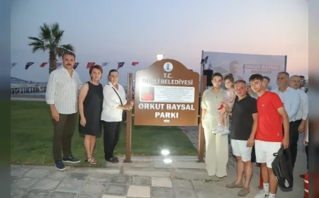 Dikili’de duygusal anlar: Orkut Baysal’ın adı yeni parkta yaşayacak