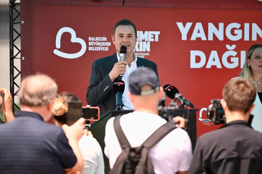 Balıkesir'de 31 kırsal mahalleye yangın tankeri desteği: Akın 'Hiçbir mahalle kalmayacak' dedi