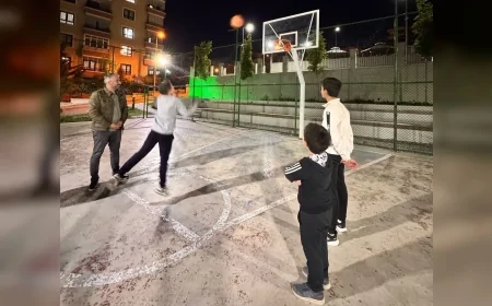 Pursaklar’da 30 Spor Salonu ve 20 Basket Sahası Hizmete Girdi, Çocuklarla Basket Turnuvası Düzenlendi