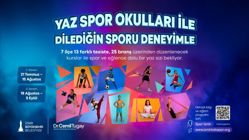 İzmir Yaz Spor Okulları'nda ikinci dönem kayıtları başladı, 25 branşta eğitim verilecek