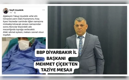Mehmet Çiçek’ten Uzunkök Ailesine Taziye Mesajı