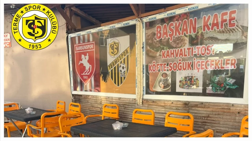 Terme’de futbol heyecanı Başkan Cafe’de: Maç keyfi dev ekranda yaşanıyor