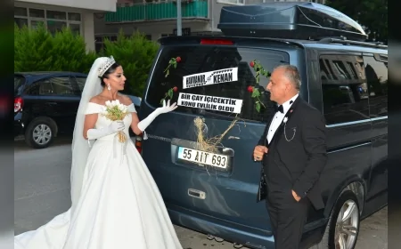 Havvanur ve Kenan Kül çifti hayatlarını birleştirdi: Samsun’da unutulmaz düğün gecesi