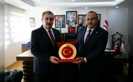 Mustafa Destici, KKTC Din İşleri Başkanı Hakan Moral ile Lefkoşa’da bir araya geldi