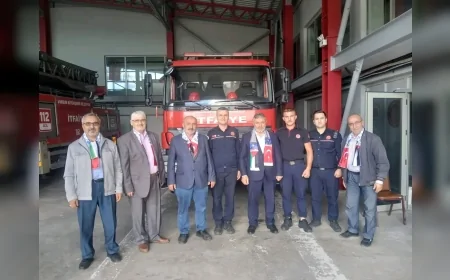 Saadet Partisi Terme İlçe Başkanlığı’ndan itfaiye personeline ziyaret