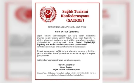 Sudan Büyükelçisi Nadir Yousif Eltayeb, Sağlık Turizmi Konfederasyonu’nu Ziyaret Etti