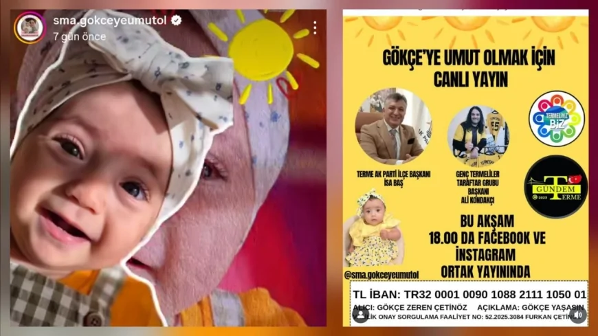 SMA hastası Gökçe için canlı yayın başladı: Destek kampanyasına yoğun ilgi