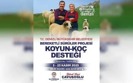 Denizli Büyükşehir Belediyesi’nden “Bereketli Sürüler Projesi”: 600 Üreticiye Koyun ve Koç Desteği Başlıyor