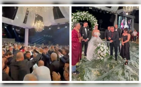 Antalya’da Cam Piramit’te Düzenlenen Bekir Kır ve Aysel İnce Düğünü Işıltılı Sahne Tasarımı ve Geniş Katılımla Kentin Yılın En Görkemli Töreni Oldu