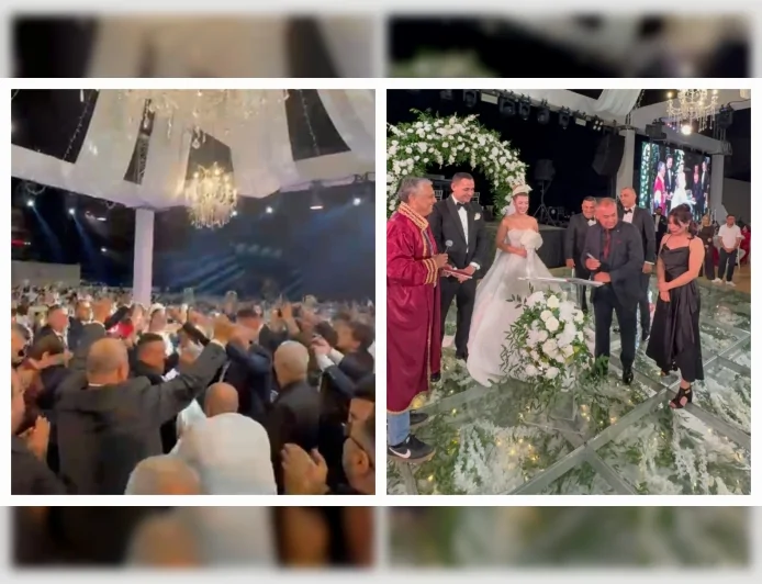 Antalya’da Cam Piramit’te Düzenlenen Bekir Kır ve Aysel İnce Düğünü Işıltılı Sahne Tasarımı ve Geniş Katılımla Kentin Yılın En Görkemli Töreni Oldu