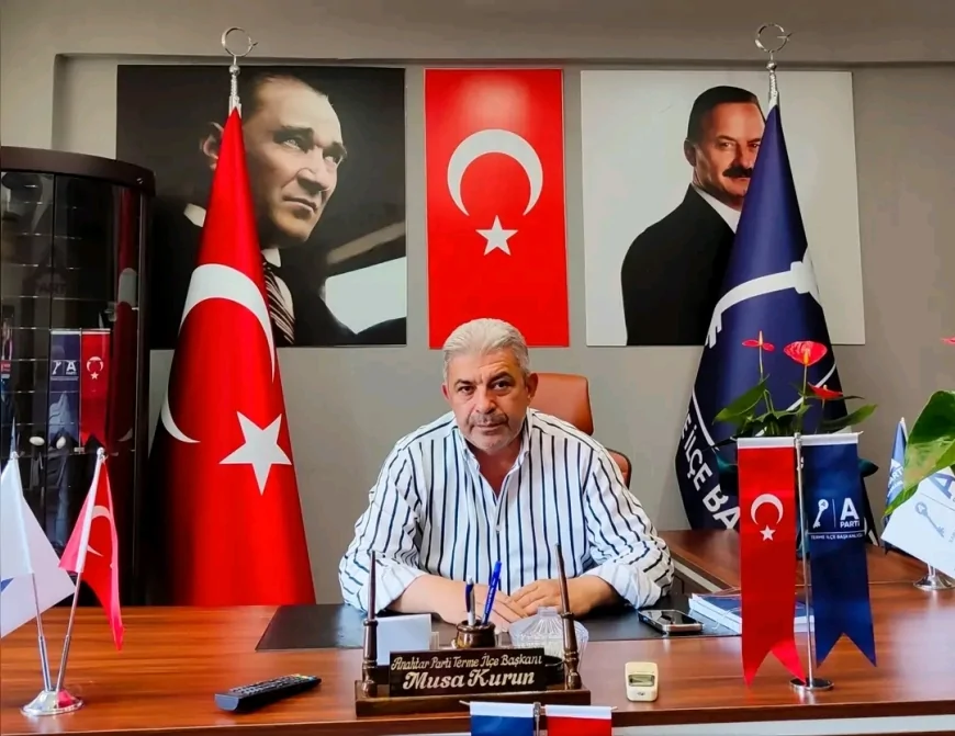 Anahtar Parti Terme İlçe Başkanı Musa Kurun: “Gürcistan’da düşen C-130 uçağımızda şehit olan askerlerimizin acısı tüm milletimizin ortak acısıdır”