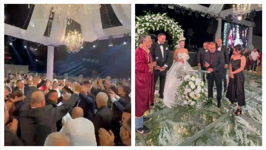 Antalya’da Cam Piramit’te Düzenlenen Bekir Kır ve Aysel İnce Düğünü Işıltılı Sahne Tasarımı ve Geniş Katılımla Kentin Yılın En Görkemli Töreni Oldu