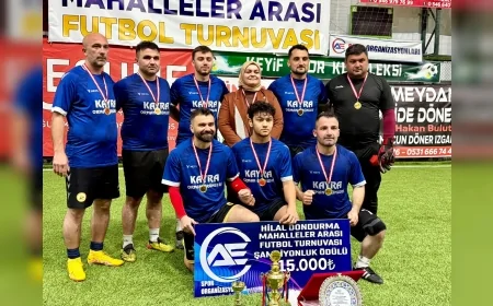 Terme’de Mahalleler Arası Futbol Turnuvası'nda Fenk Mahallesi 2025 Şampiyonu Oldu