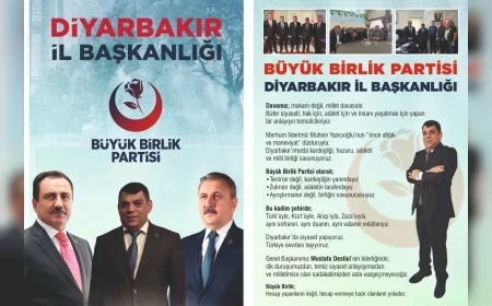 Büyük Birlik Partisi Diyarbakır İl Başkanı Mehmet Çiçek: “Davamız makam değil, millet davasıdır”