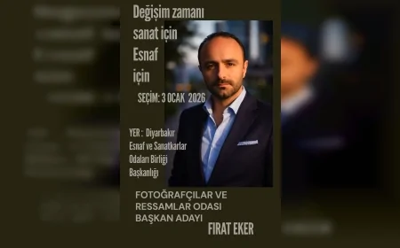 Diyarbakır Esnaf ve Sanatkarlar Odaları Birliği Fotoğrafçılar ve Ressamlar Odası Başkanlığına Fırat Eker Adaylığını Açıkladı