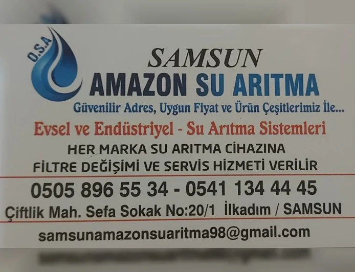Samsun’da Amazon Su Arıtma Mevcut Hizmet Noktasıyla 17 İlçe ve 81 İl Merkezine Cihaz Satışı ve Servis Hizmeti Sunuyor