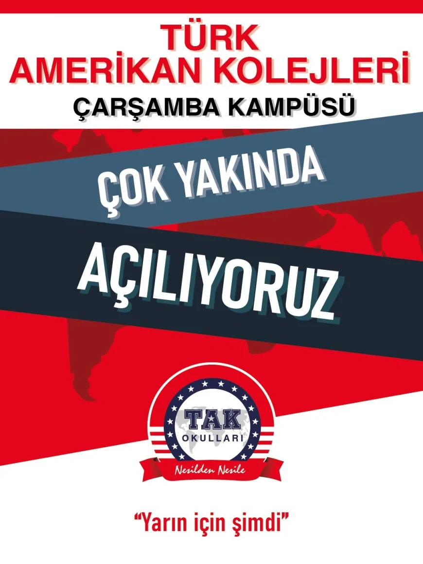 Türk Amerikan Koleji Çarşamba Kampüsü 2026–2027 Döneminde Açılıyor: Anaokulundan Liseye Modern Eğitim