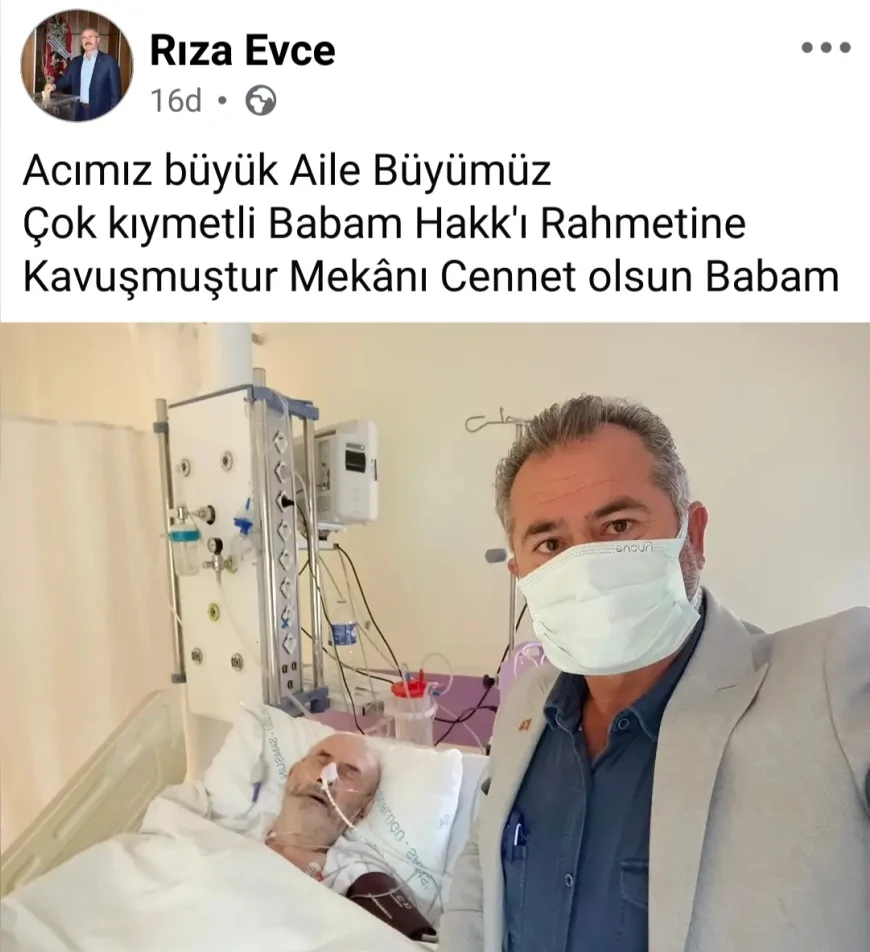 Terme Korganlılar Derneği Başkanı Rıza Evce’nin Babası Osman Evce Son Yolculuğuna Uğurlanıyor