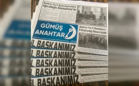 Anahtar Parti Gümüşhane İl Başkanlığı’ndan yeni yayın: “Gümüş Anahtar” gazetesi dağıtıma çıktı