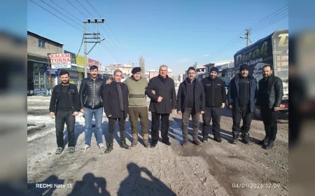 Erzurum Yakutiye Oto Sanayi Sitesinde Kar Temizliği Yapıldı: Yollar Yeniden Ulaşıma Açıldı