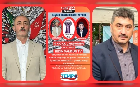 Terme Esnaf ve Sanatkârlar Odası Seçimleri Öncesi Başkan Adayları Bizim Samsun TV’de Canlı Yayında