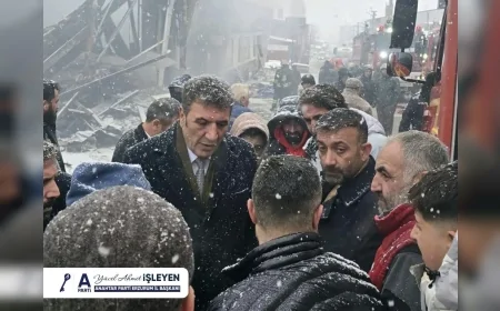 Anahtar Parti Erzurum İl Başkanı Yücel Ahmet İşleyen Patlama Bölgesinde: “Zarar Gören Esnafın Yanındayız”