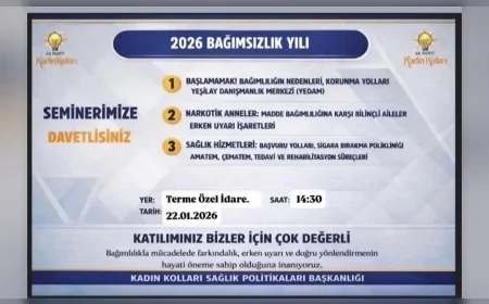 AK Parti Kadın Kolları’ndan Terme’de bağımlılıkla mücadele semineri: “Bağımsızlık Yılı’nda bilinçli aileler hedefleniyor”