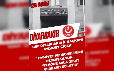 Büyük Birlik Partisi Diyarbakır İl Başkanı Mehmet Çiçek: “Bu saldırı devletimize ve milletimizin huzuruna yapılmıştır”