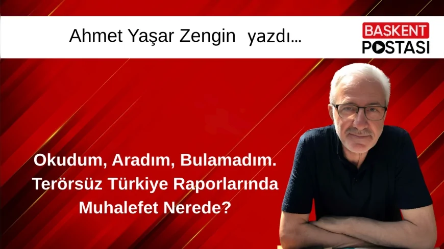 Okudum, Aradım, Bulamadım. Terörsüz Türkiye Raporlarında Muhalefet Nerede?