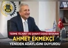 Terme Ticaret ve Sanayi Odası Başkanı Ahmet Ekmekçi: “Orta Ölçekli Yeni Sanayi Sitesinde 400 Dükkanlık Projeyi Hayata Geçireceğiz”
