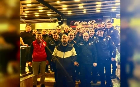 Genç Termeliler Taraftarlar Derneği’nden Samsun Emniyeti Spor Şubesi’ne maç sonrası teşekkür buluşması