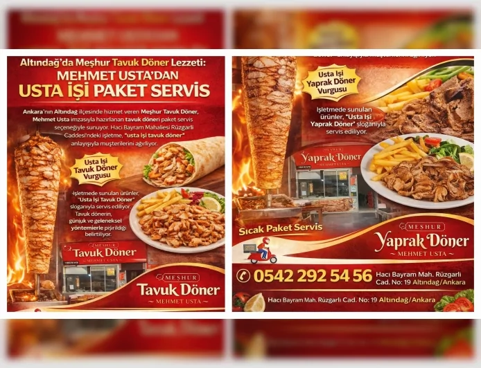 Altındağ’da Meşhur Yaprak Döner Lezzeti: Mehmet Usta’dan Usta İşi Paket Servis