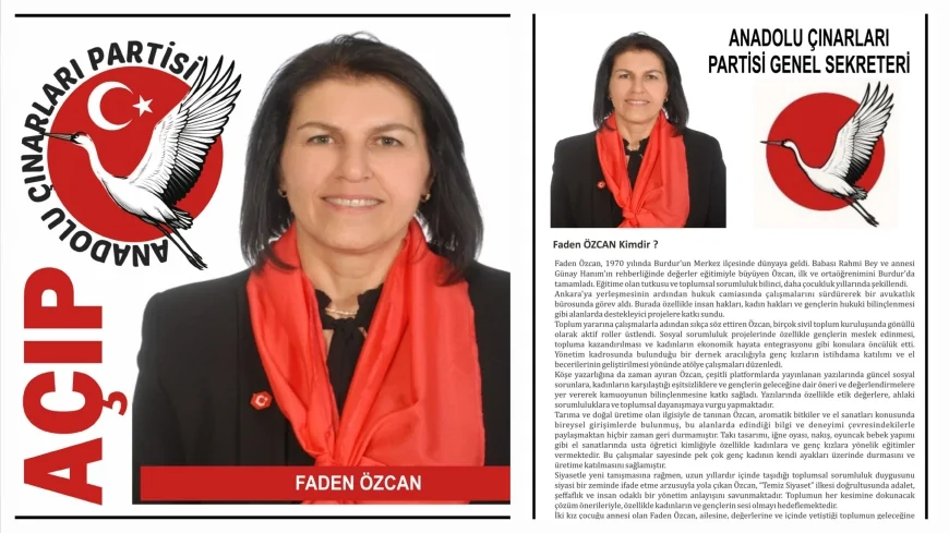 Temiz Siyaset Sloganıyla Yola Çıkan Faden Özcan: “Toplumsal Sorumluluğu Siyasete Taşıyorum”