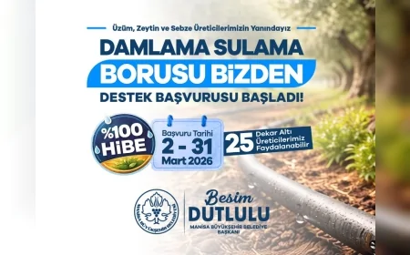 Manisa 100 hibeli “Damlama Sulama Borusu Bizden” destek programını başlattı.