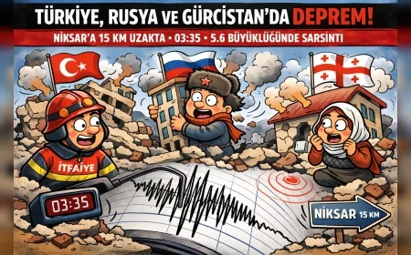 Tokat Niksar Merkezli 5,6 Büyüklüğünde Deprem Türkiye Rusya ve Gürcistan’da Hissedildi
