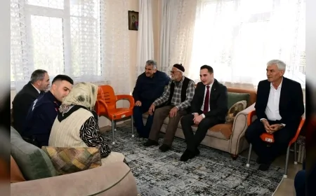 Salıpazarı Kaymakamı Ahmet Faruk Beyazıt Şehit Ahmet Yıldırım’ın Ailesini Ziyaret Etti