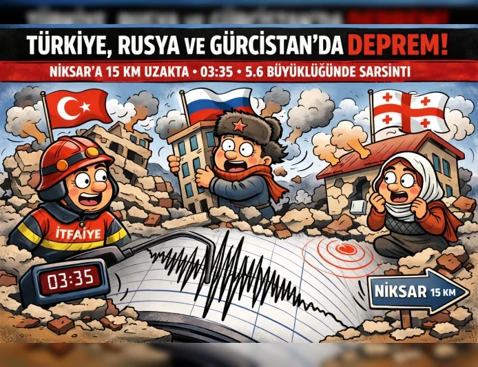 Tokat Niksar Merkezli 5,6 Büyüklüğünde Deprem Türkiye Rusya ve Gürcistan’da Hissedildi