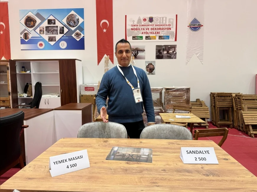 İzmir’de cezaevinde üretilen mobilyalar fuarda sergilendi, her ürün bir dönüşüm hikâyesi anlattı