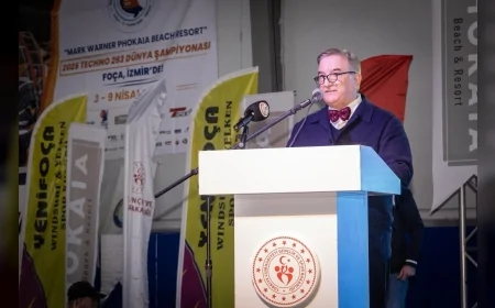 İzmir Foça’da düzenlenen Techno 293 Dünya Şampiyonası 17 ülkeden yüzlerce sporcunun katılımıyla başladı