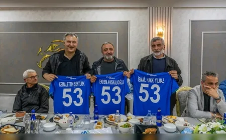 Rize’de Çaykur Rizespor’un efsaneleri ve mevcut kadrosu aynı sofrada buluştu