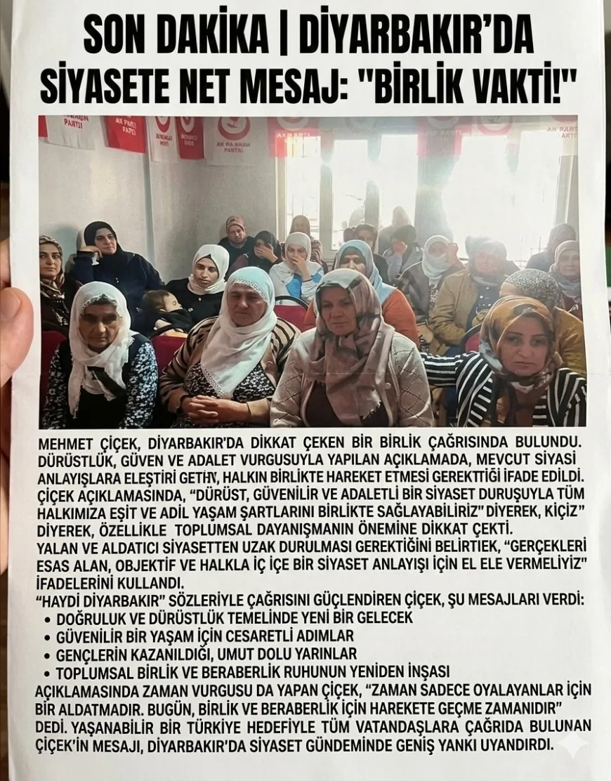 BBP Diyarbakır’dan Güçlü Mesaj: Muhsin Yazıcıoğlu’nun Emaneti Yaşatılacak”