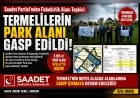 Saadet Partisi Samsun Mahalli İdareler Başkanlığı: “Termelilerin Park Alanı Gasp Edildi”