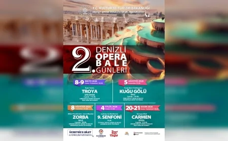 2. Denizli Opera ve Bale Günleri, 8-9 Mayıs 2026 tarihlerinde sahnelenecek.